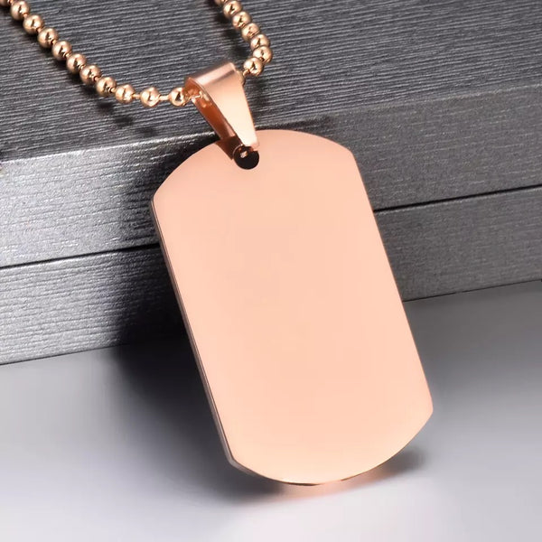 Too Pretty Dog Tag Necklace